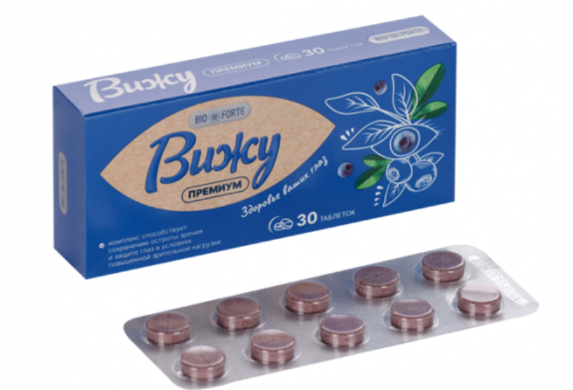 ЭКСТРАКТ ПЛОДОВ ЧЕРНИКИ С ЛЮТЕИНОМ ПРЕМИУМ таб n30