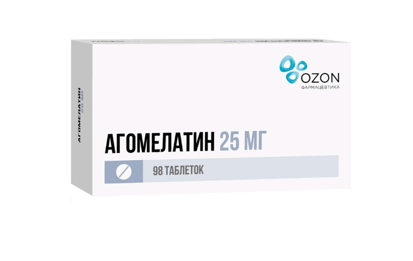 АГОМЕЛАТИН таб п/об 25мг 98 шт.
