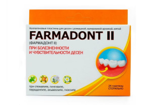 ФАРМАДОНТ пластины д/десен при болезненности и чувствительности n24