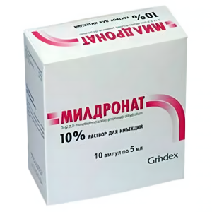 МИЛДРОНАТ р-р д/ин. (амп.) 10% - 10мл n5