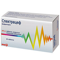 СПЕКТРАЦЕФ таб п/об 200мг 20 шт.
