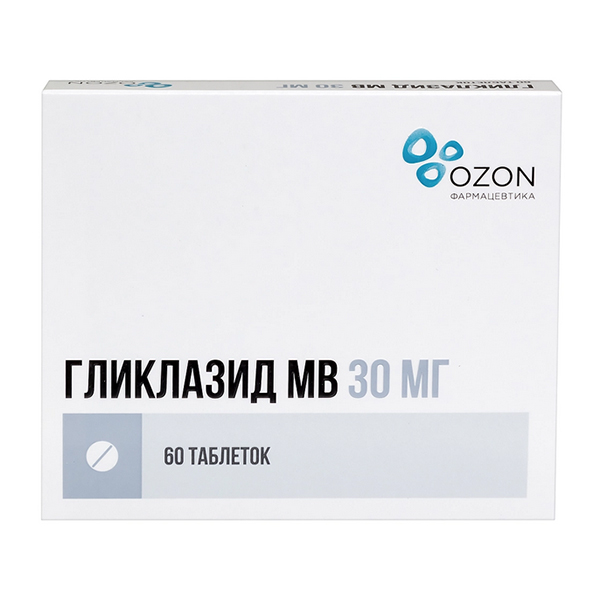 ГЛИКЛАЗИД МВ таб 30мг 60 шт.