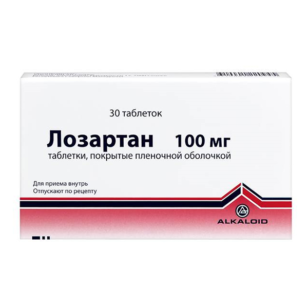 ЛОЗАРТАН таб п/об 100мг n30