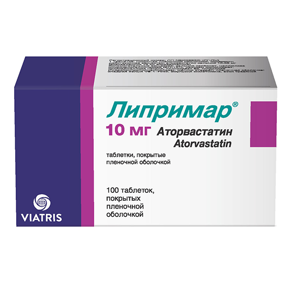 ЛИПРИМАР таб п/об 10мг 100 шт.