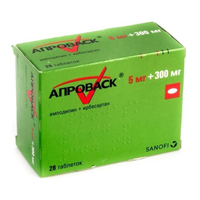 АПРОВАСК таб п/об 5мг+300мг 28 шт.
