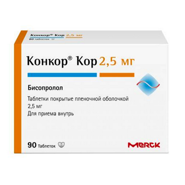 КОНКОР КОР таб п/об 2.5мг n30