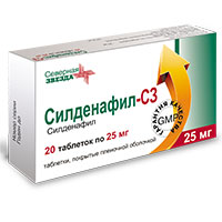 СИЛДЕНАФИЛ таб п/об 25мг 20 шт.