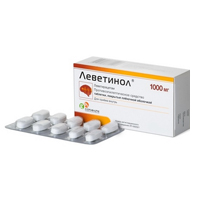 ЛЕВЕТИНОЛ таб п/об 1000мг 30 шт. ЛЕВЕТИНОЛ таб п/об 1000мг 30 шт.
