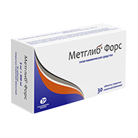 МЕТГЛИБ ФОРС таб п/об 5мг+500мг 30 шт.