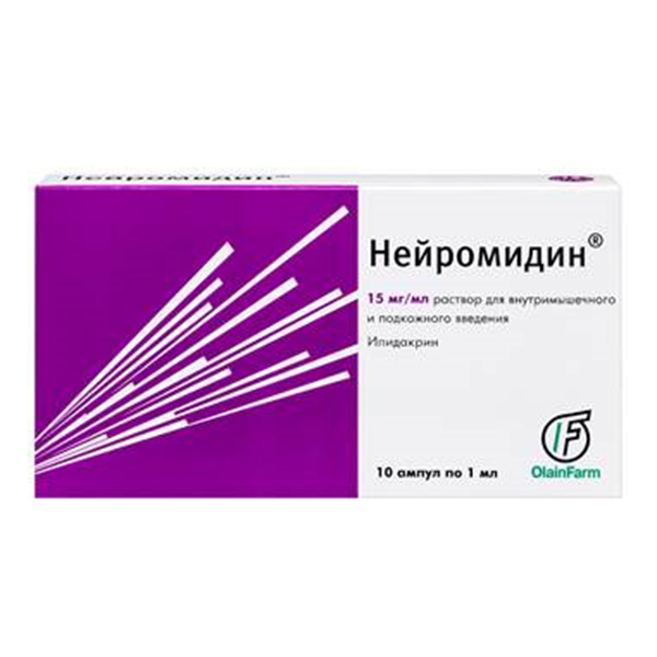 НЕЙРОМИДИН р-р д/ин. (амп.) 15мг/мл - 1мл 10 шт.
