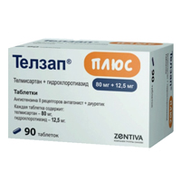 ТЕЛЗАП ПЛЮС таб п/об 80мг+12.5мг 30 шт.