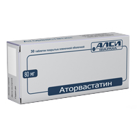 АТОРВАСТАТИН таб п/об 80мг 30 шт.