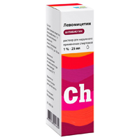 ЛЕВОМИЦЕТИН р-р спирт. (фл.) 1% - 25мл 1 шт.