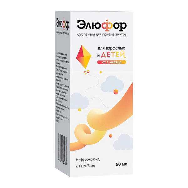 ЭЛЮФОР сусп. (фл.) 200мг/5мл - 90мл 1 шт. ЭЛЮФОР сусп. (фл.) 200мг/5мл - 90мл 1 шт.