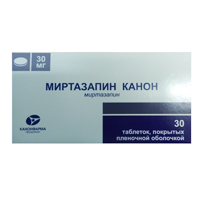 МИРТАЗАПИН таб п/об 30мг 30 шт.
