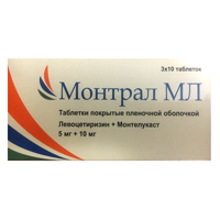 МОНТРАЛ МЛ таб п/об 5мг+10мг 30 шт.