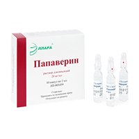 ПАПАВЕРИНА ГИДРОХЛОРИД р-р д/ин (амп.) 2% - 2мл 10 шт.