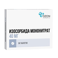 ИЗОСОРБИДА МОНОНИТРАТ таб п/об пролонг. 40мг 30 шт.