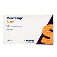 МОНТЕЛАР таб жев. 5мг 28 шт.