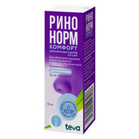 РИНОНОРМ КОМФОРТ спрей назал. (фл.) 0.1мг+5мг/доза - 10мл n1