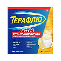 ТЕРАФЛЮ ЭКСТРА пор. (саше) 1 шт. Лимонный