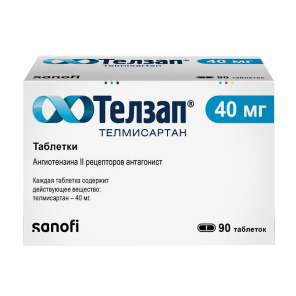 ТЕЛЗАП таб п/об 40мг 90 шт.