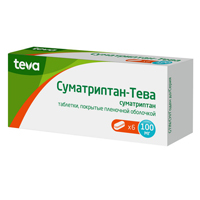 СУМАТРИПТАН таб п/об 100мг 6 шт.