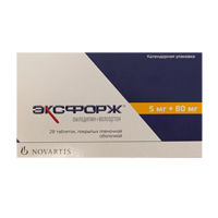 ЭКСФОРЖ таб п/об 5мг+80мг 28 шт.
