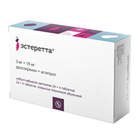 ЭСТЕРЕТТА таб п/об 3мг + 15мг 84 шт.