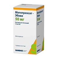 МЕТОТРЕКСАТ р-р д/ин. (фл.) 10мг/мл - 5мл 1 шт.