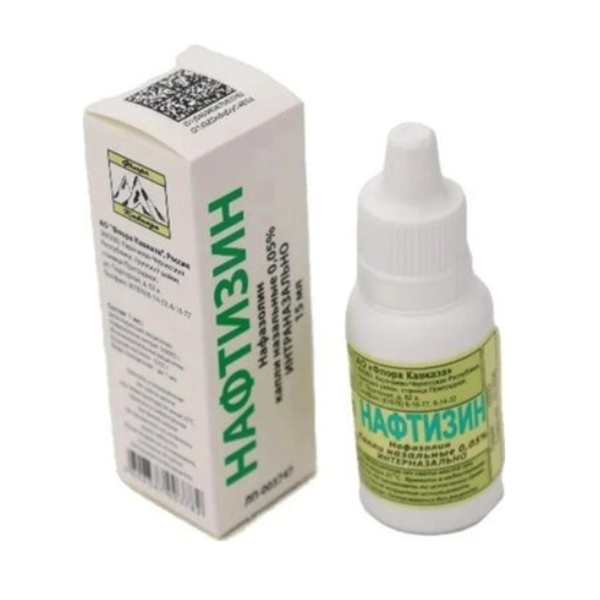 НАФТИЗИН капли назал. (фл.)  0.05% - 15мл 1 шт.