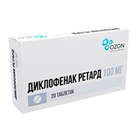 ДИКЛОФЕНАК ретард таб п/об 100мг 20 шт.