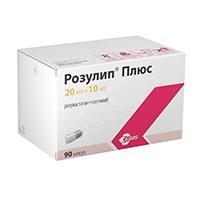 РОЗУЛИП ПЛЮС капс. 20мг+10мг 90 шт.