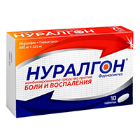 НУРАЛГОН таб п/об 400мг+325мг 10 шт.