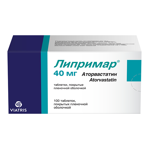 ЛИПРИМАР таб п/об 40мг 100 шт.