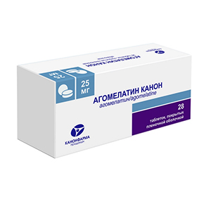 АГОМЕЛАТИН таб п/об 25мг 28 шт.