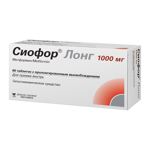 СИОФОР таб п/об 1000мг 60 шт.