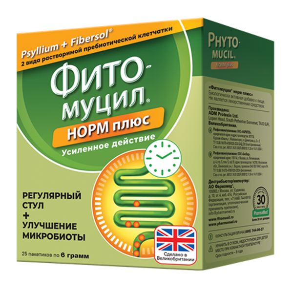 ФИТОМУЦИЛ НОРМ ПЛЮС пор. (пак.) 6г 25 шт.