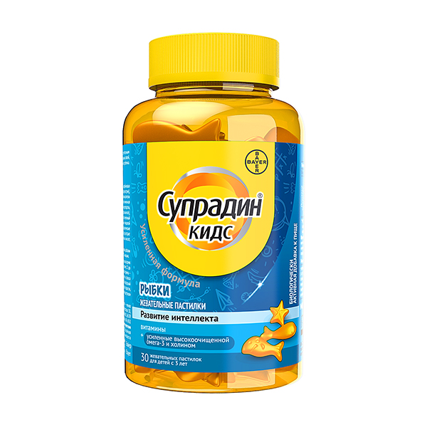 СУПРАДИН КИДС РЫБКИ таб жев. 30 шт.
