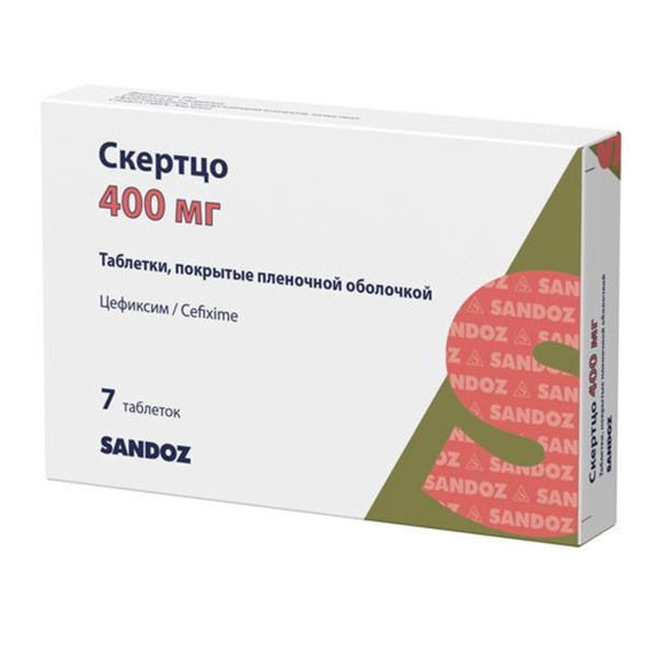 СКЕРТЦО таб п/об 400мг 7 шт.