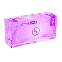 Перчатки смотровые н/стер. разм. М (нитрил. неопудр. текстур. на пальцах с однократной хлорацией манжета с валиком BENOVY) №50 (пар)