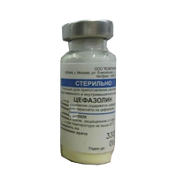 ЦЕФАЗОЛИН пор. д/ин. (фл.) 1г 1 шт.