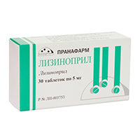 ЛИЗИНОПРИЛ таб 5мг 30 шт.