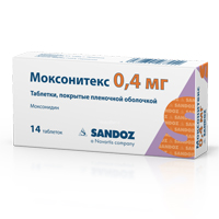 МОКСОНИТЕКС таб п/об 0.4мг 14 шт.