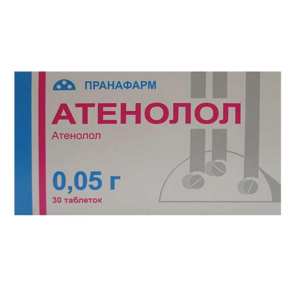 АТЕНОЛОЛ таб 50мг 30 шт.
