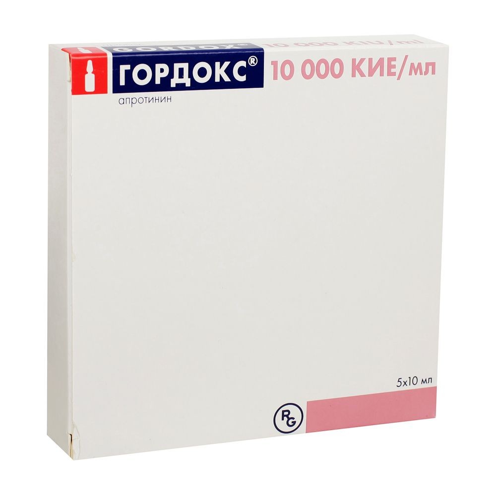 ГОРДОКС р-р д/ин. (амп.) 10тысКИЕ/мл - 10мл 5 шт.