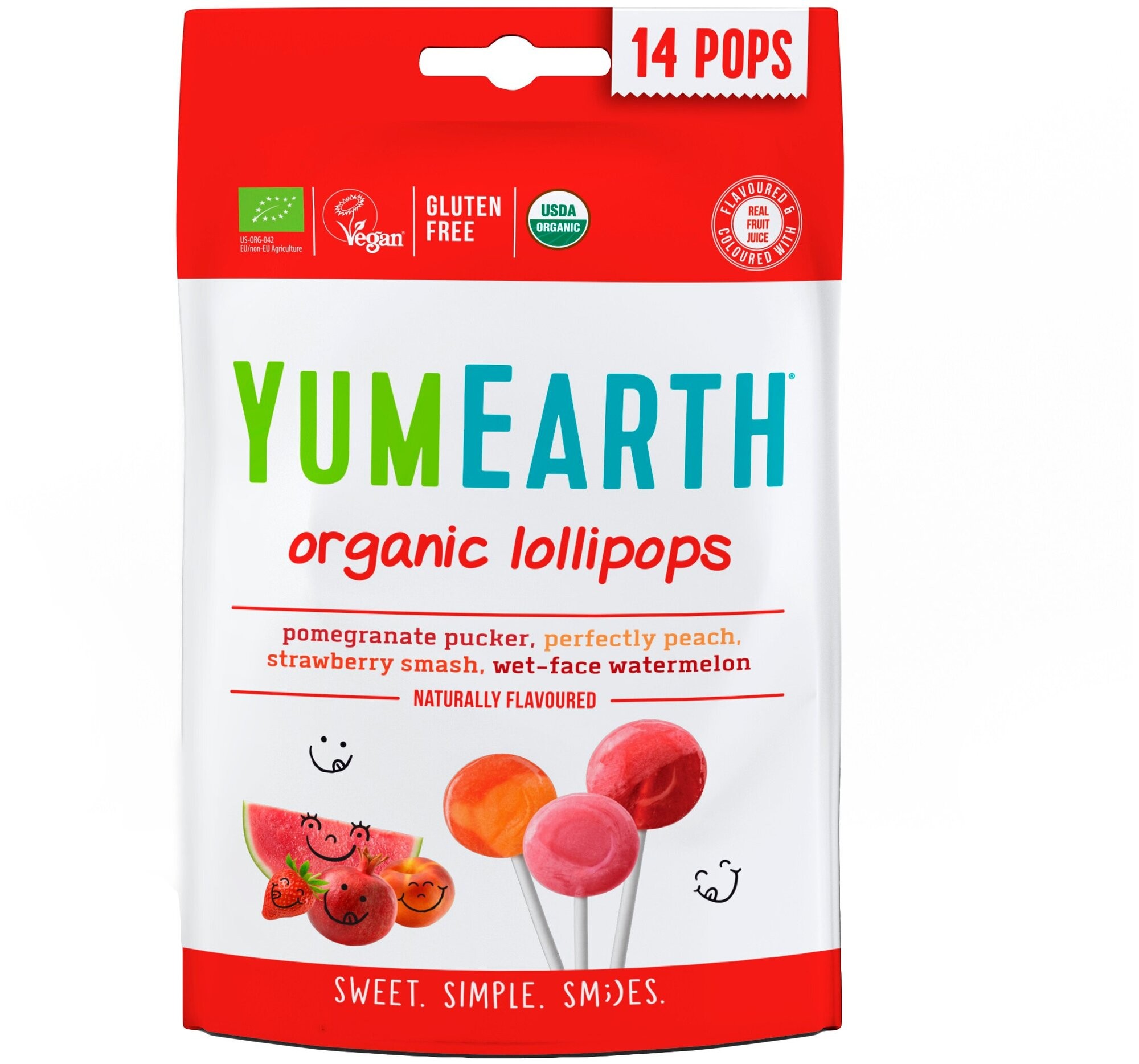 YUMEARTH ОРГАНИЧЕСКИЕ ФРУКТОВЫЕ ЛЕДЕНЦЫ НА ПАЛОЧКЕ 100 шт. YUMEARTH ОРГАНИЧЕСКИЕ ФРУКТОВЫЕ ЛЕДЕНЦЫ НА ПАЛОЧКЕ 100 шт.