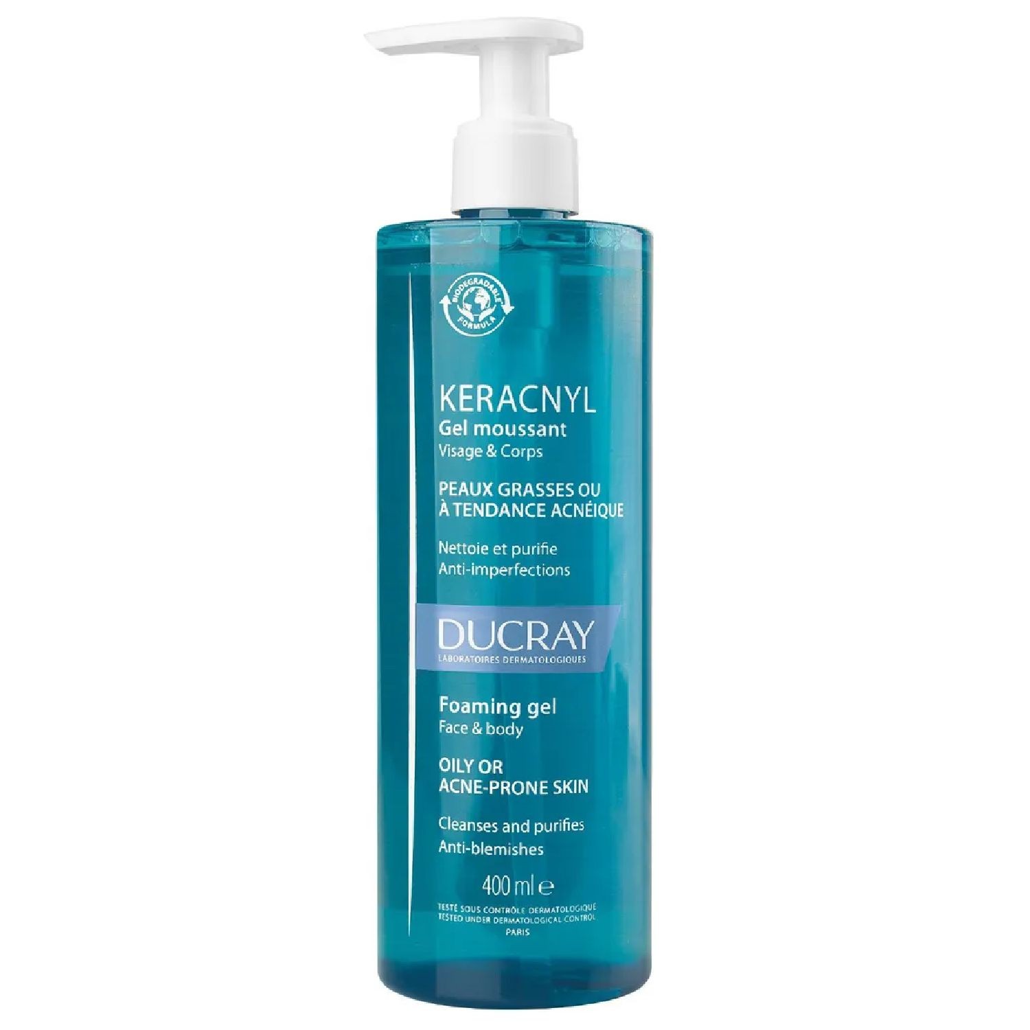 DUCRAY KERACNYL гель очищающий для лица и тела 400мл DUCRAY KERACNYL гель очищающий для лица и тела 400мл