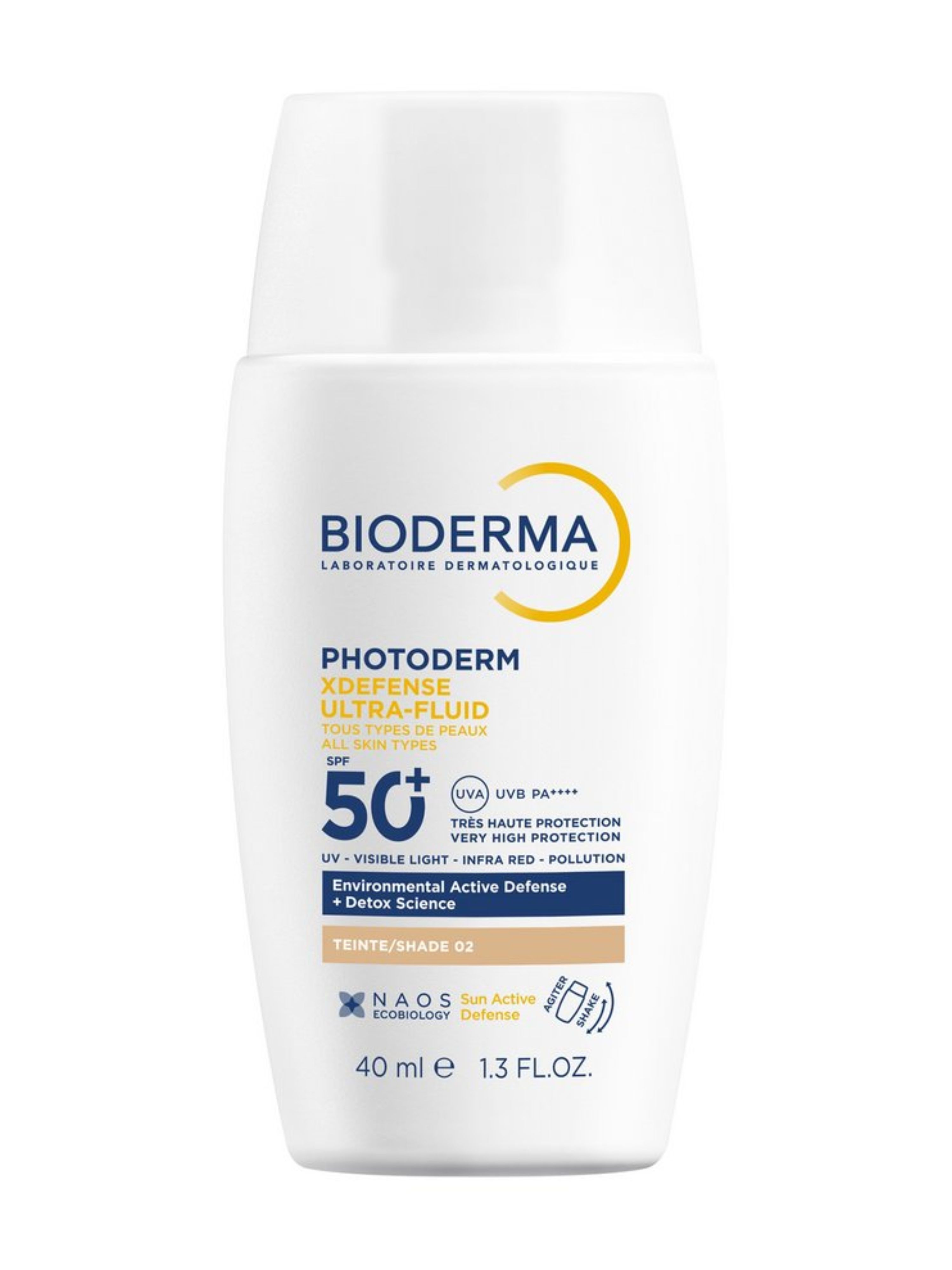 BIODERMA Photoderm солнцезащитный детокс ULTRAFLUID XBefense SPF50+ светлый тон 40мл BIODERMA Photoderm солнцезащитный детокс ULTRAFLUID XBefense SPF50+ светлый тон 40мл
