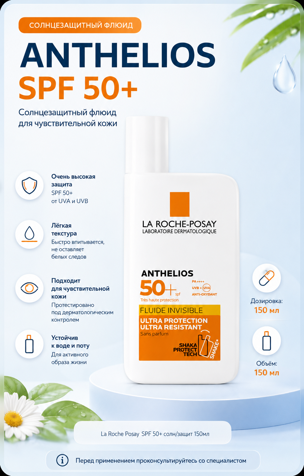 La Roche Posay SPF 50+ солн/защит 150мл — Фото 2